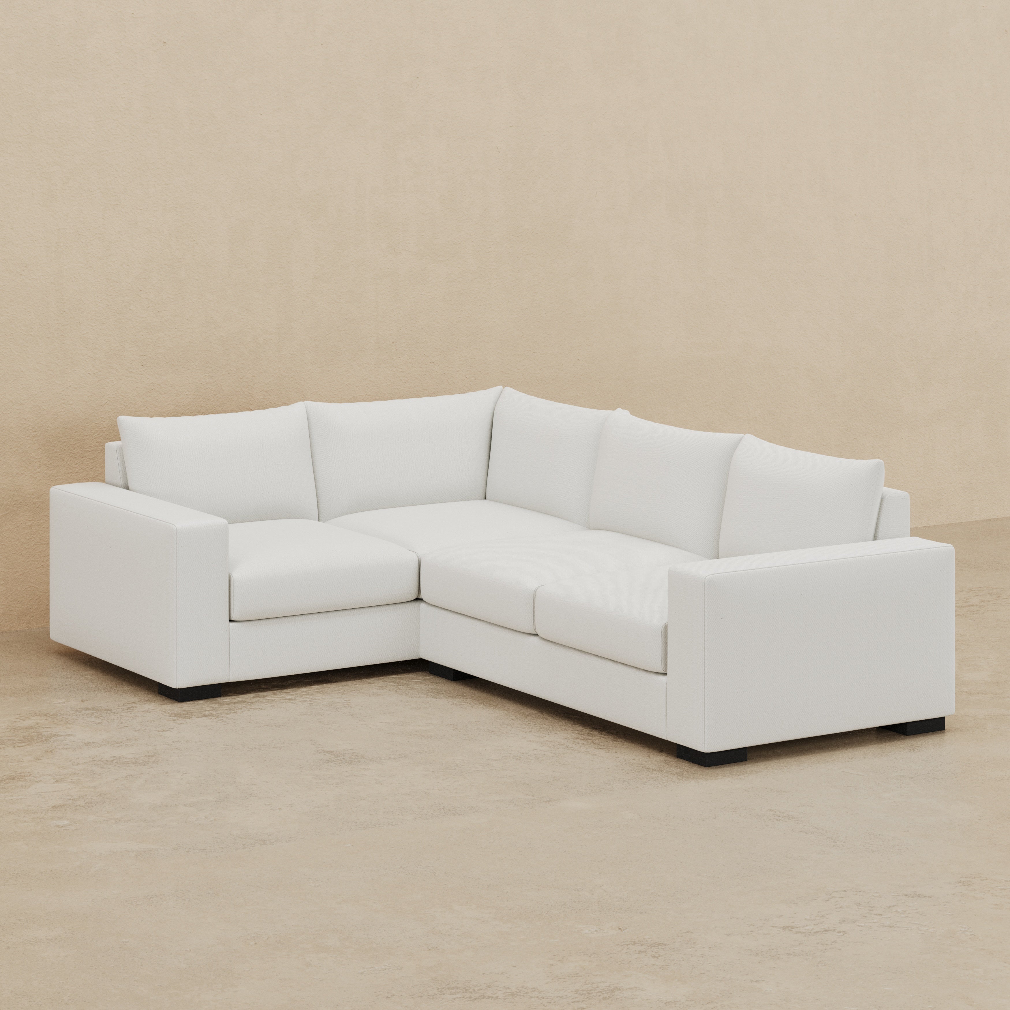 Stanton II 2 x 1 Sectional (Custom) 40" Comfy Depth LHF Corner Loveseat & RHF Loveseat #MWS Options 1