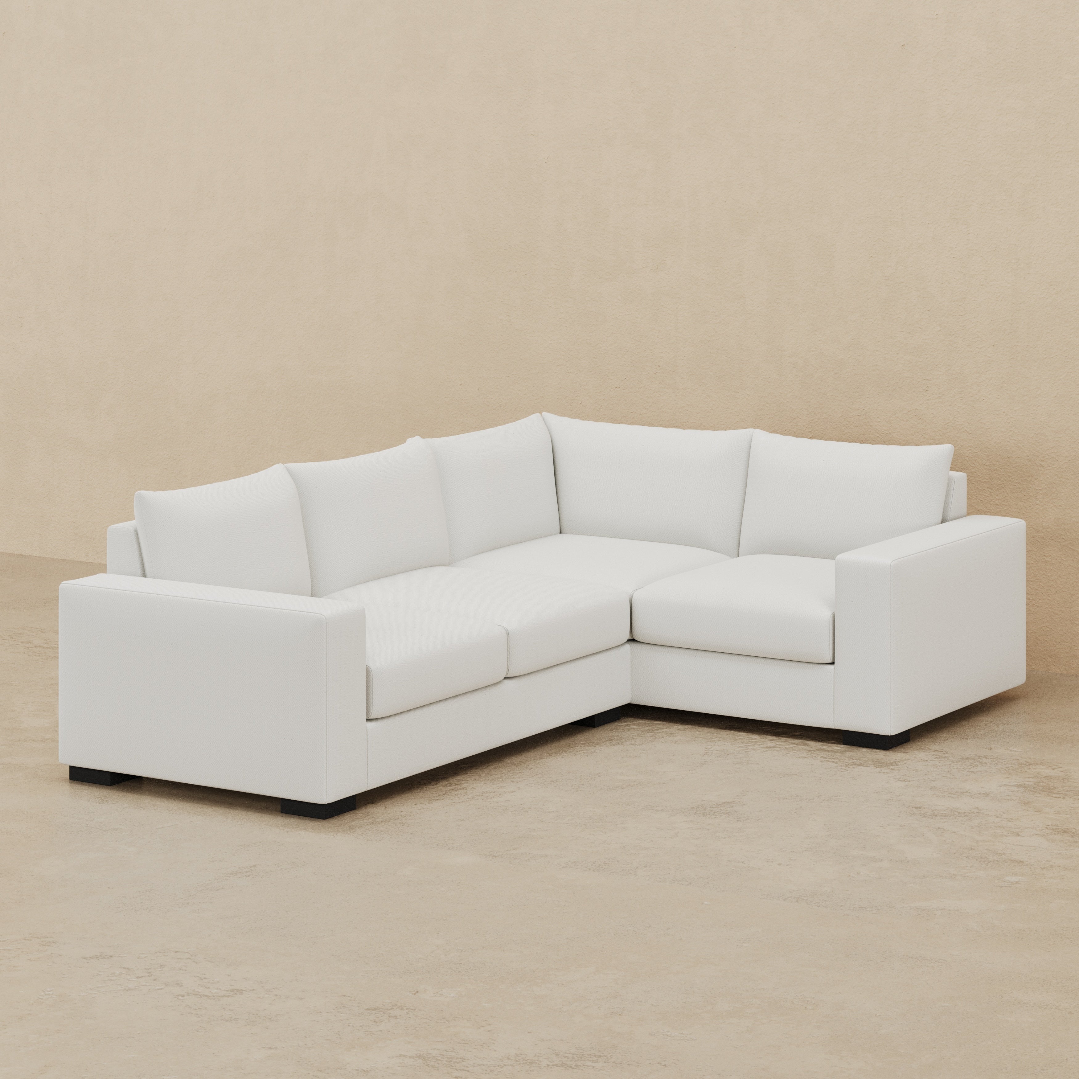 Stanton II 2 x 1 Sectional (Custom) 46" Luxe Depth LHF Loveseat & RHF Corner Loveseat #MWS Options 1