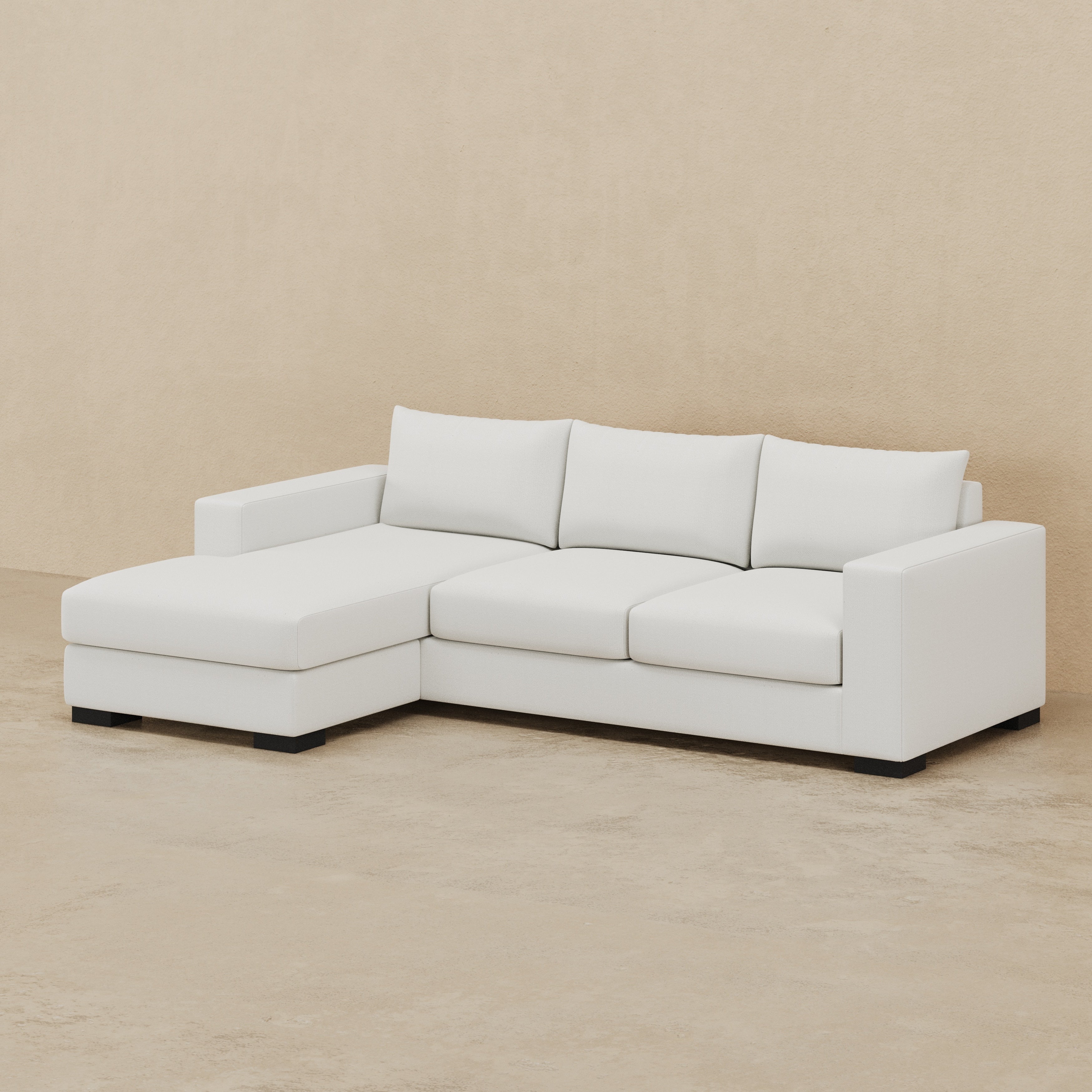 Stanton II Arm Chaise Sectional (Custom) 40" Comfy Depth LHF Arm Chaise & RHF Loveseat #MWS Options 5