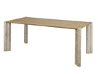 Travertine / Acacia 73"L Dining Table