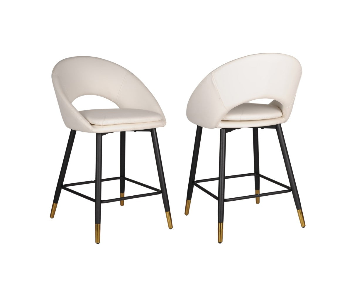 Mila Counter Stool (Set of 2) White
