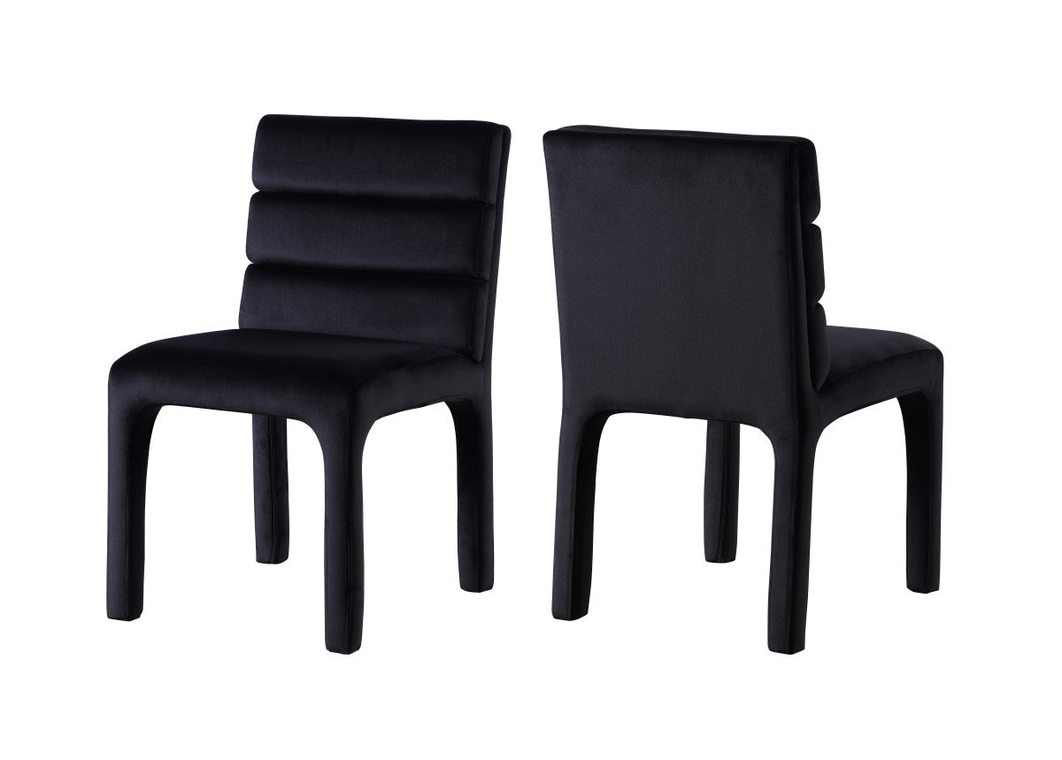 Loft Dining Chair (Set of 2) Black Velvet