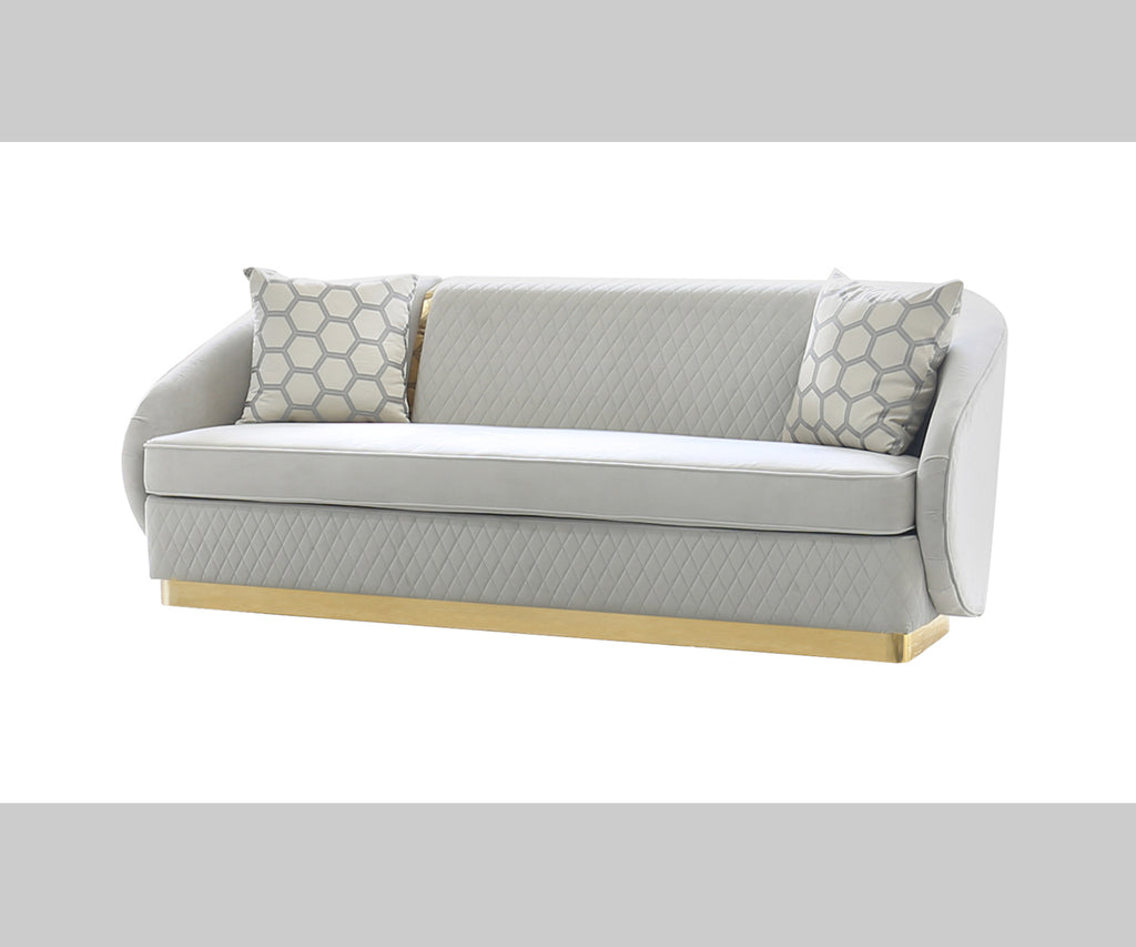 Penelope Sofa - Grey/Gold