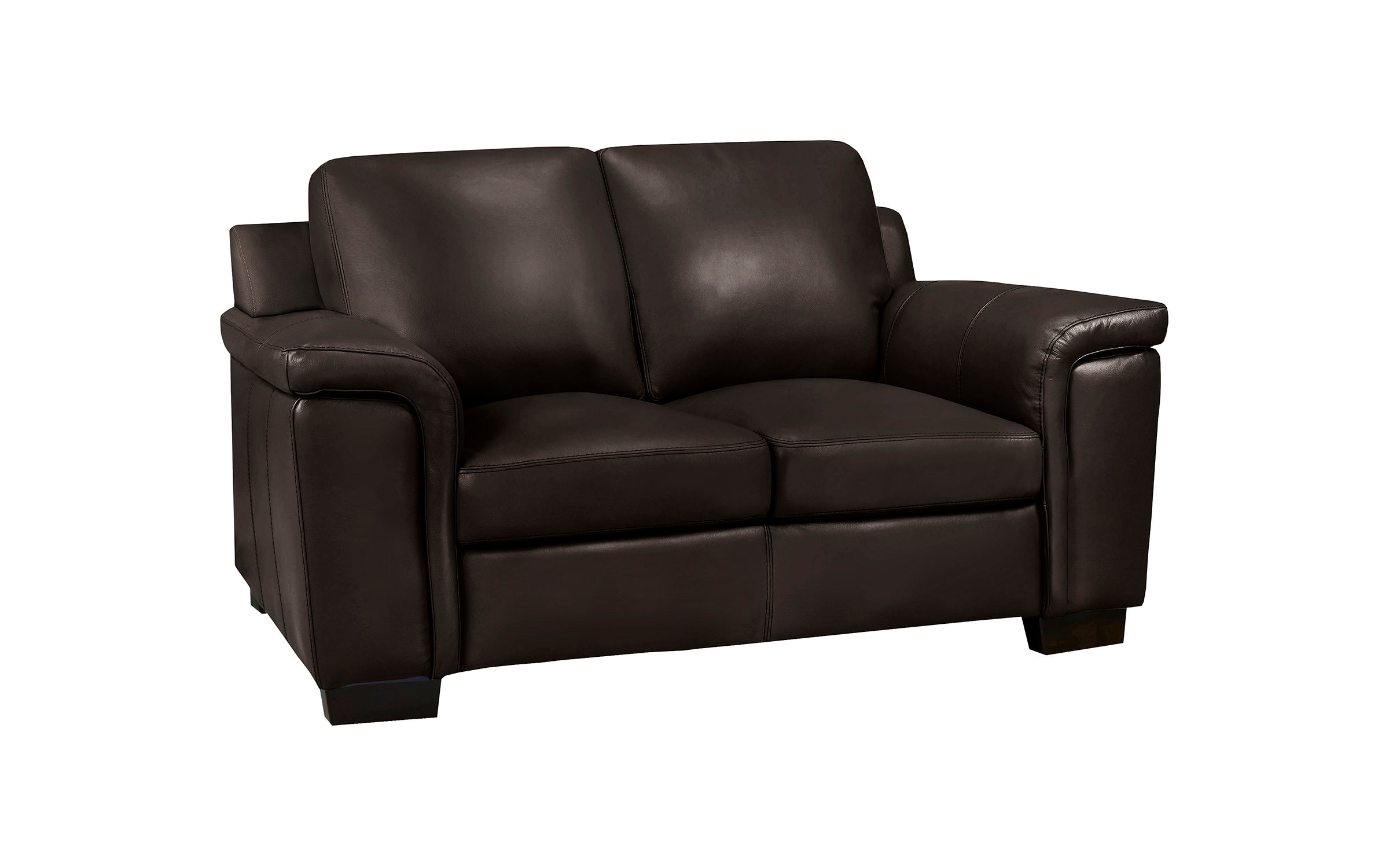 Signature Loveseat - Top Grain Leather Mocha