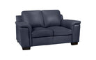 Signature Loveseat - Top Grain Leather Navy