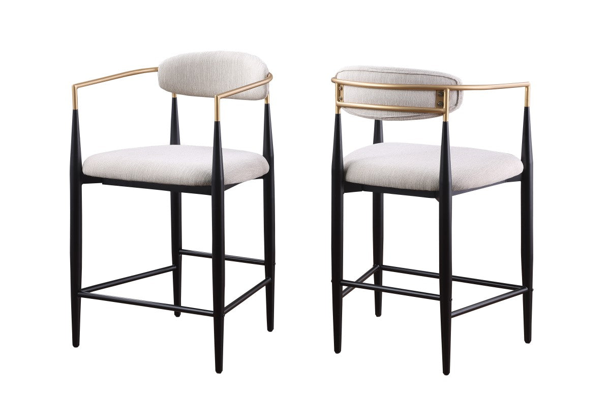 Mykos Counter Stool (Set of 2) Beige