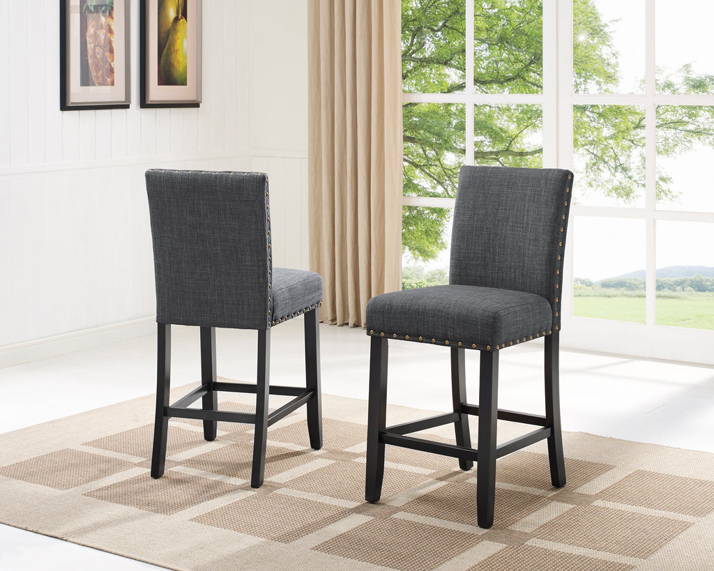 Avery 24" Counter Stools (Set of 2) - Grey | Candace and Basil Furniture