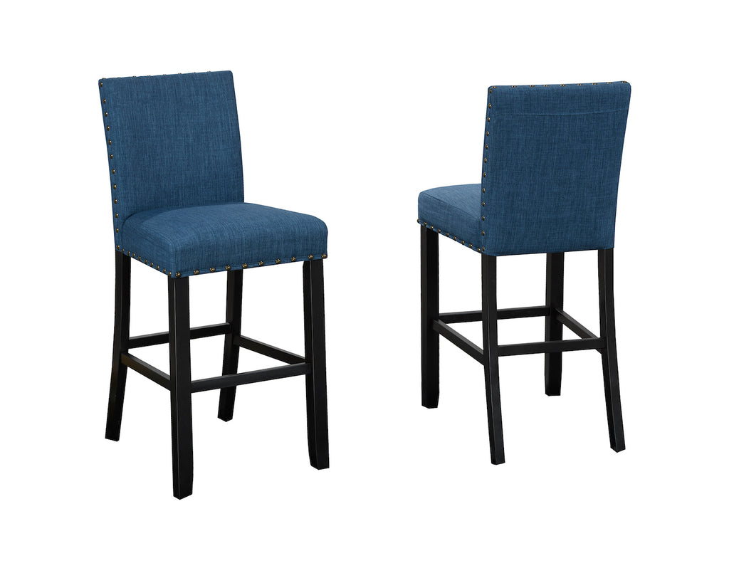 Avery 29" Bar Stools (Set of 2) - Blue | Candace and Basil Furniture