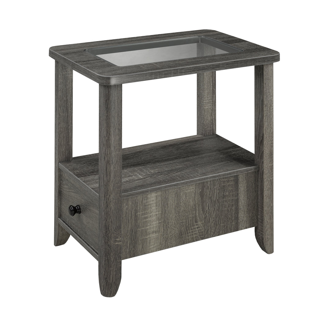 Juliette Accent Table, 24"H, Dark Grey | Candace and Basil Furniture