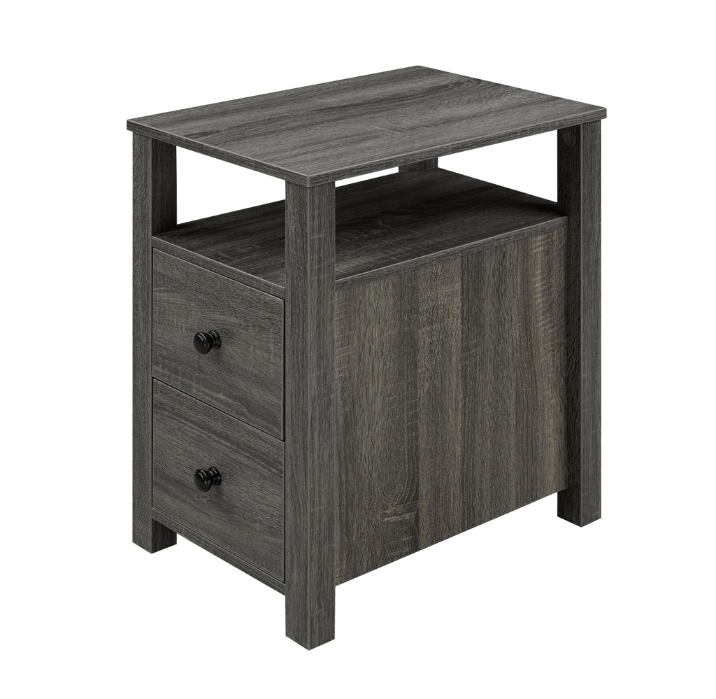 Veronica Accent Table, 24"H, Dark Grey | Candace and Basil Furniture
