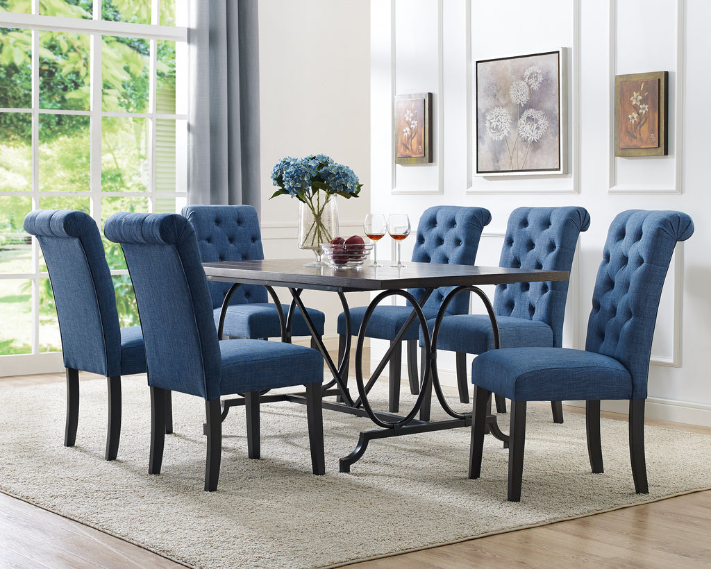 Tinga 7pc Dining Set - Blue | Candace and Basil Furniture