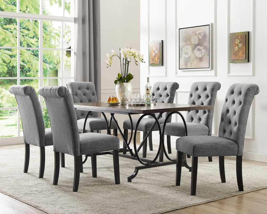 Tinga 7pc Dining Set - Grey | Candace and Basil Furniture