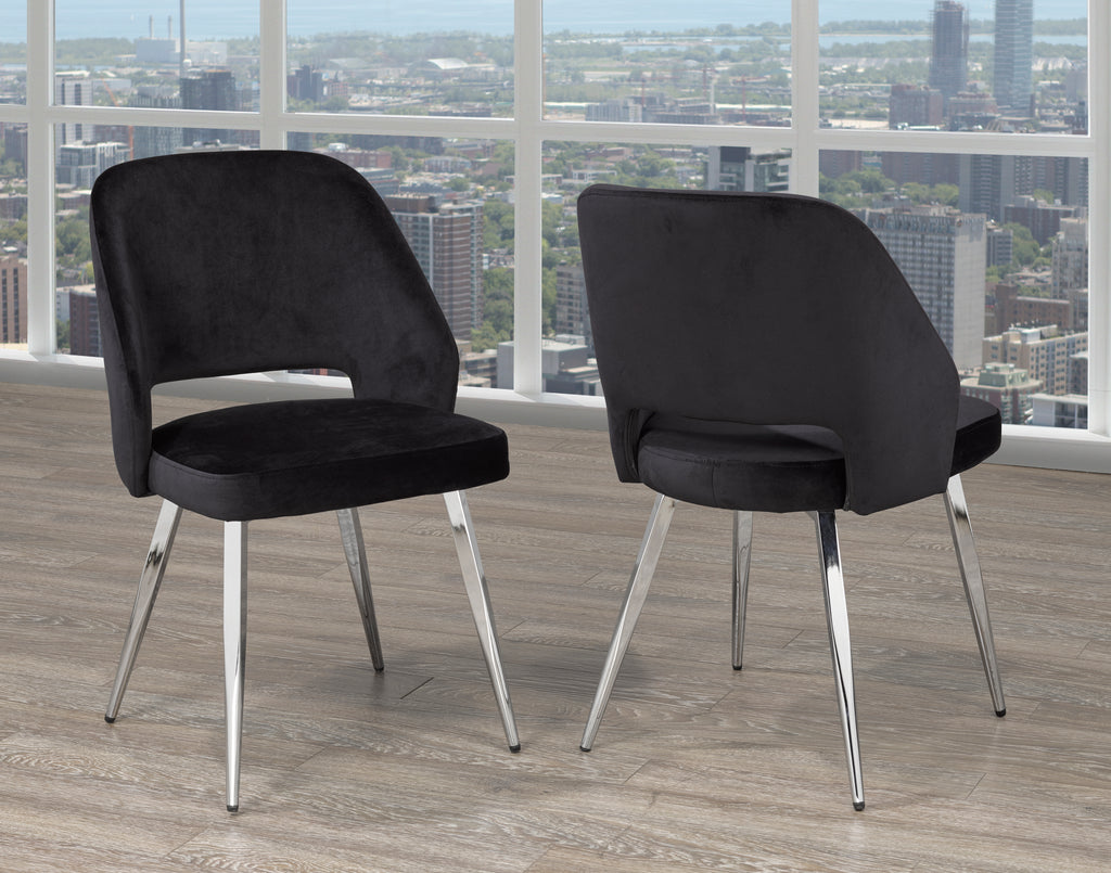 Madagascar Dining Chair (Set of 2) - Black | Candace and Basil Furniture