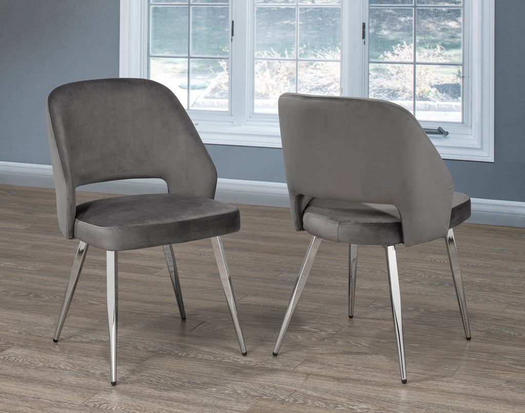 Madagascar Dining Chair (Set of 2) - Grey | Candace and Basil Furniture