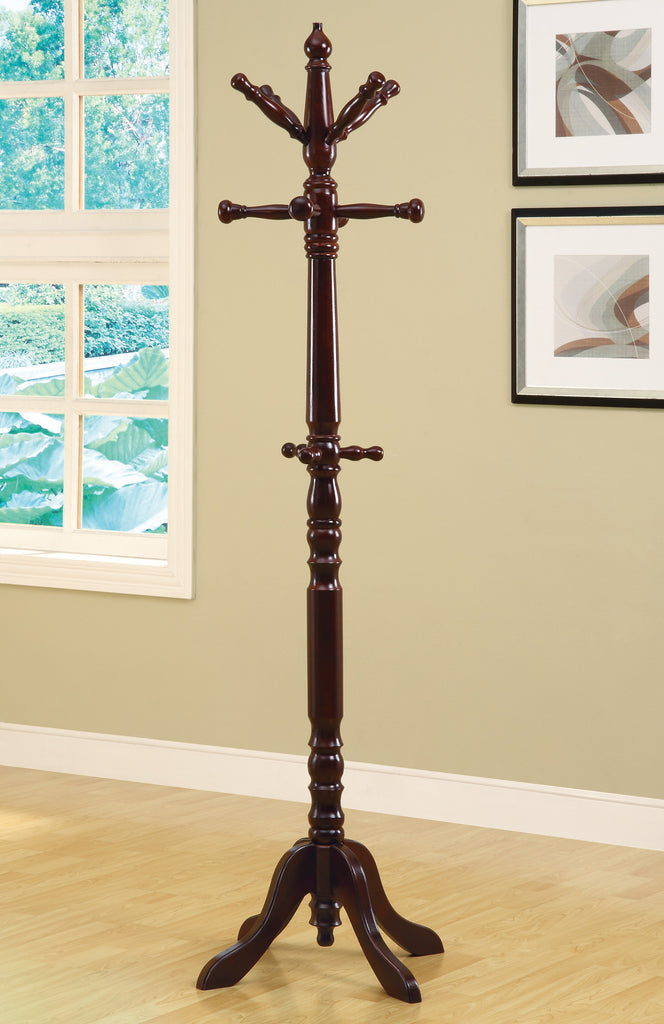 Candace & Basil Coat Rack - 73"H / Cherry Wood Traditional Style