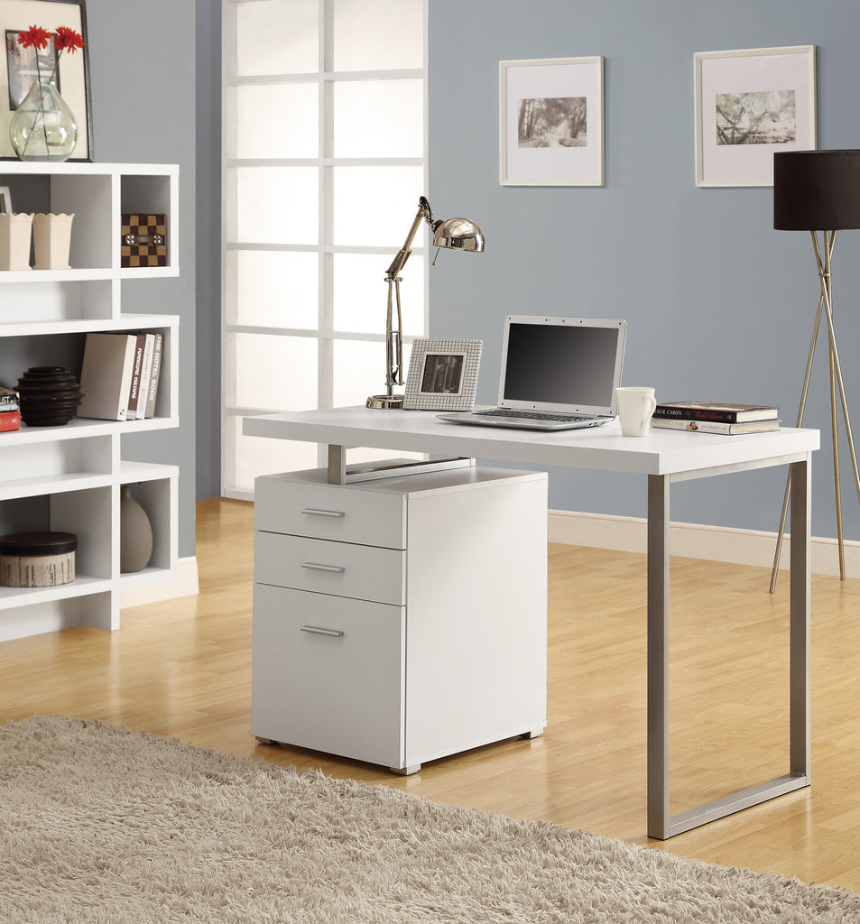 Candace & Basil Computer Desk - 48"L / White Left Or Right Facing