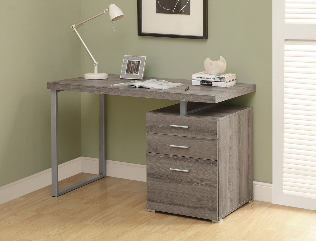 Candace & Basil Computer Desk - 48"L / Dark Taupe Left Or Right Facing