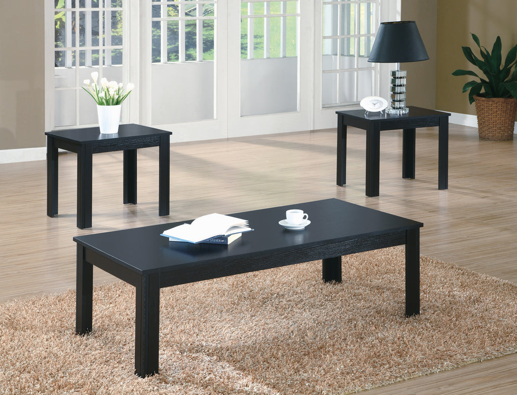 Candace & Basil Coffee Table Set - 3PC Set / Black