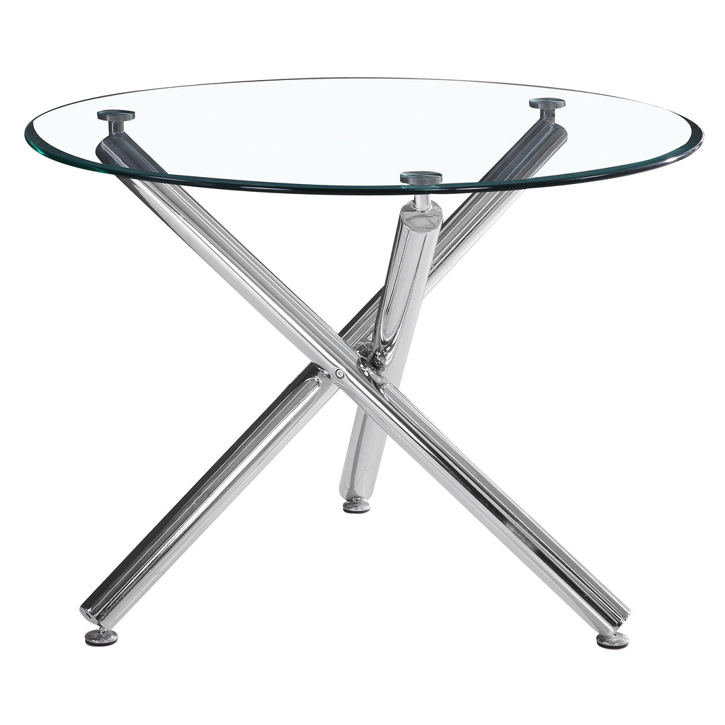 Candace & Basil Furniture |  Dining Table 40" Diameter - Chrome