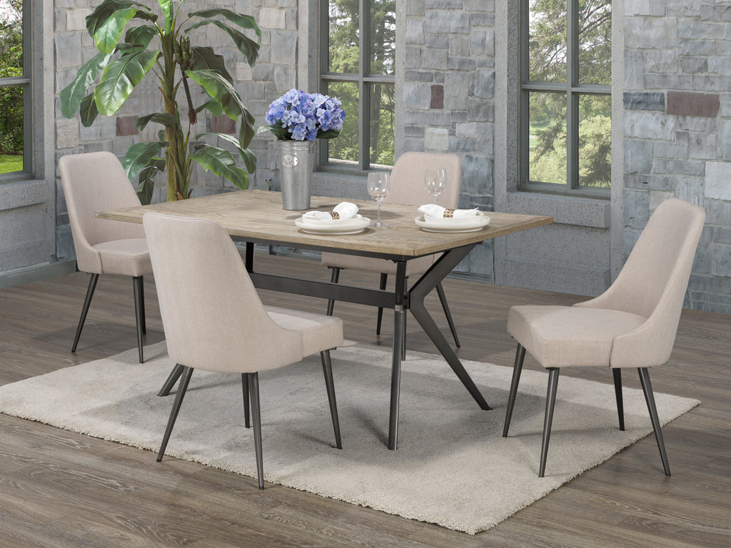 Venetian 5PC Dining Set - Beige Linen | Candace and Basil Furniture